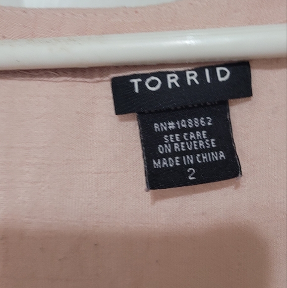 Torrid size 2 sheer pinkish shirt - Picture 2 of 3